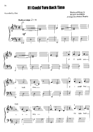 Cher  score for Piano