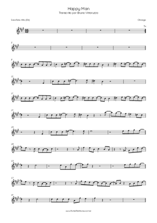 Chicago  score for Alto Saxophone