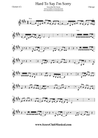 Chicago  score for Clarinet (C)