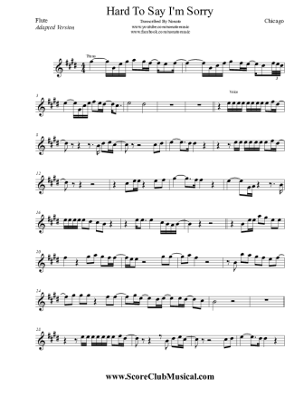 Chicago  score for Flute