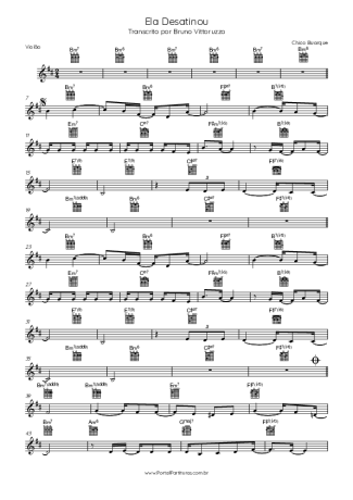 Chico Buarque Ela Desatinou score for Acoustic Guitar