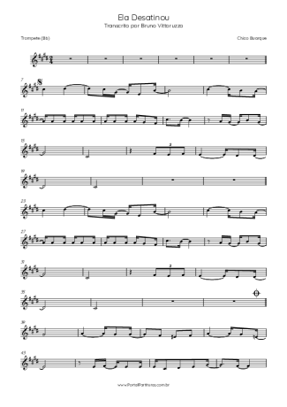 Chico Buarque Ela Desatinou score for Trumpet