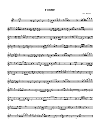 Chico Buarque Folhetim score for Clarinet (Bb)