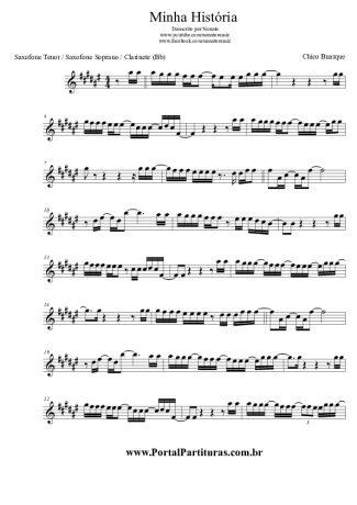 Chico Buarque  score for Tenor Saxophone Soprano (Bb)