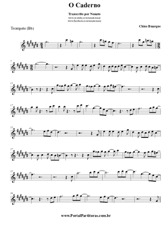 Chico Buarque O Caderno score for Trumpet