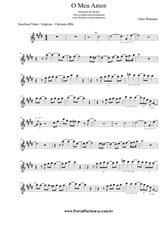 Chico Buarque  score for Clarinet (Bb)