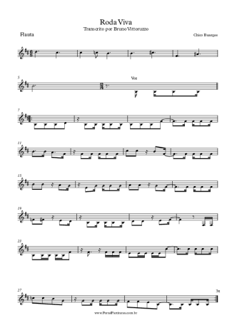 Chico Buarque  score for Flute