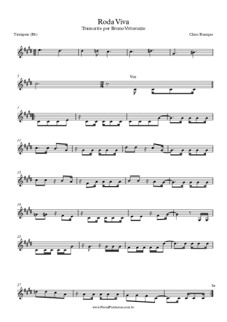 Chico Buarque  score for Trumpet