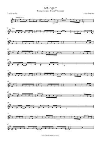 Chico Buarque  score for Trumpet