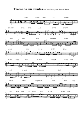 Chico Buarque  score for Alto Saxophone