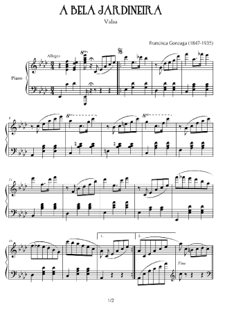 Chiquinha Gonzaga A Bela Jardineira score for Piano