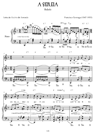 Chiquinha Gonzaga A Sereia score for Piano