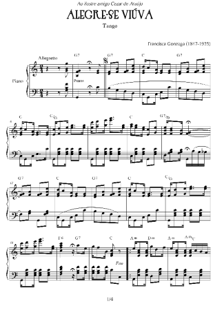 Chiquinha Gonzaga Alegre-se Viúva score for Piano