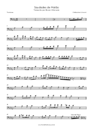 Chitãozinho e Xororó  score for Trombone