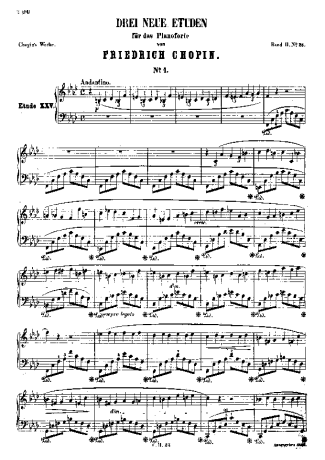 Chopin  score for Piano