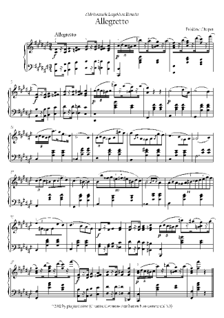 Chopin  score for Piano