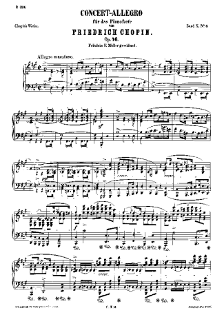 Chopin  score for Piano