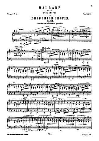 Chopin  score for Piano