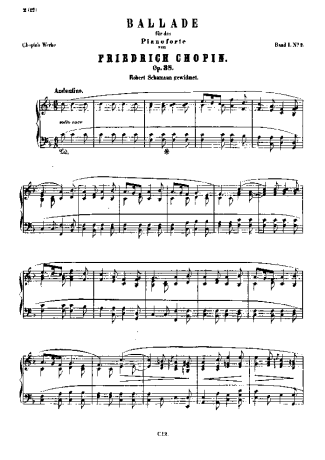 Chopin  score for Piano