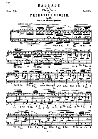 Chopin  score for Piano