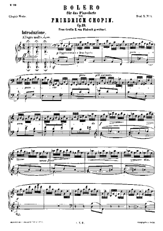 Chopin  score for Piano