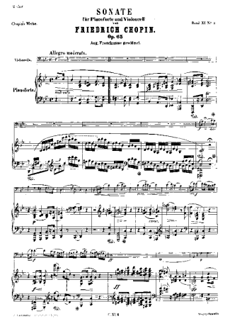 Chopin  score for Piano