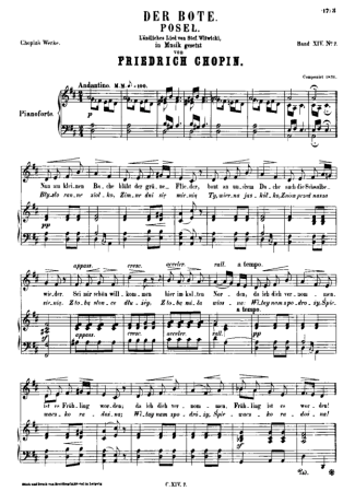 Chopin  score for Piano