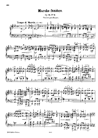 Chopin  score for Piano