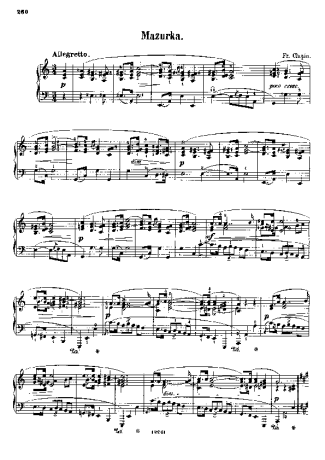 Chopin  score for Piano