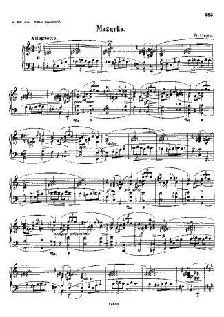 Chopin  score for Piano