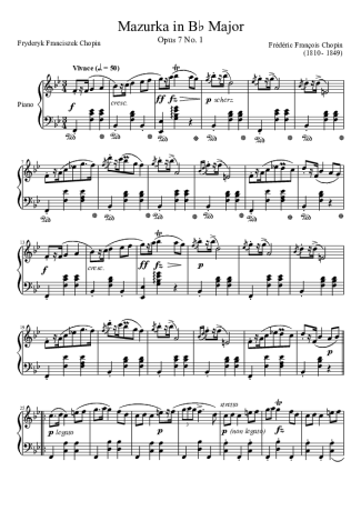 Chopin  score for Piano