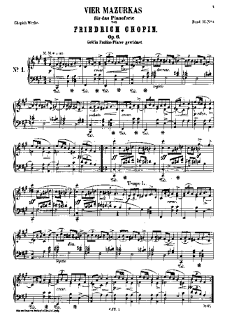 Chopin  score for Piano