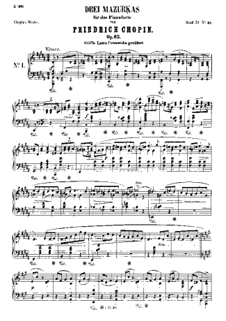 Chopin  score for Piano