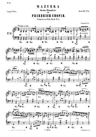 Chopin  score for Piano