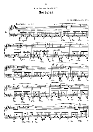 Chopin  score for Piano