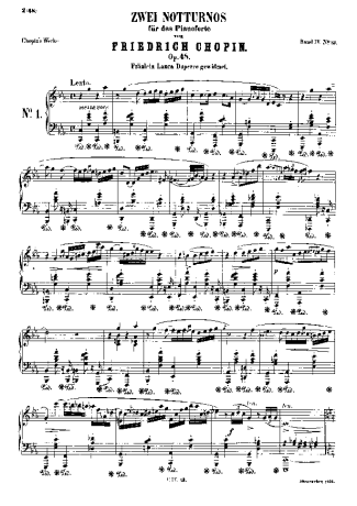 Chopin  score for Piano