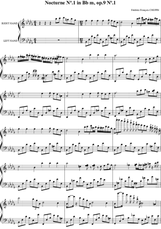 Chopin  score for Piano