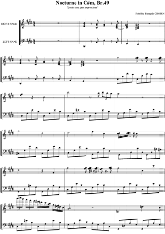 Chopin  score for Piano