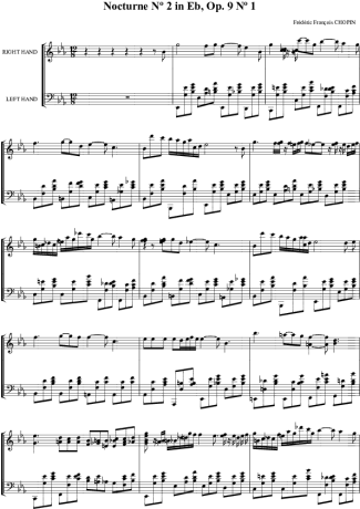 Chopin  score for Piano