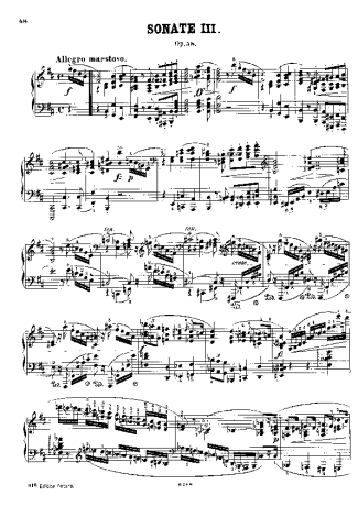 Chopin  score for Piano