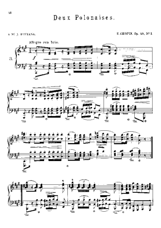 Chopin  score for Piano