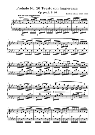 Chopin  score for Piano