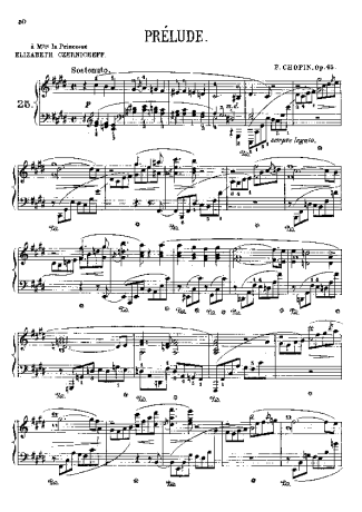 Chopin  score for Piano