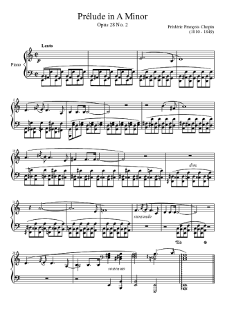 Chopin  score for Piano