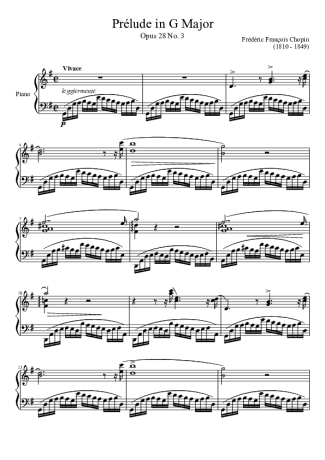 Chopin  score for Piano