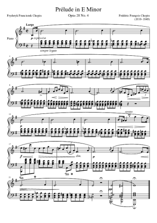 Chopin  score for Piano