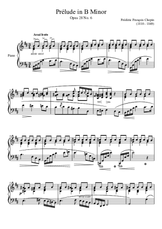 Chopin  score for Piano