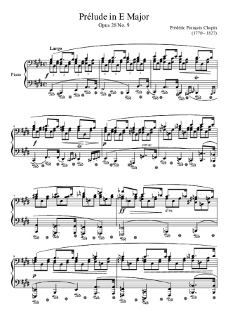 Chopin  score for Piano