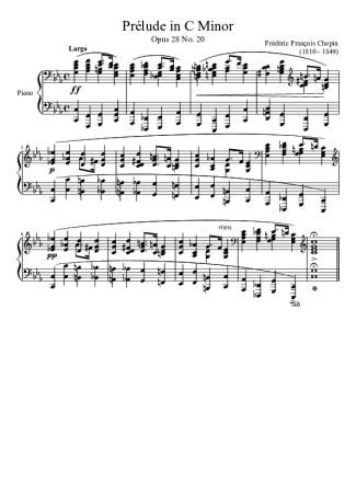 Chopin  score for Piano