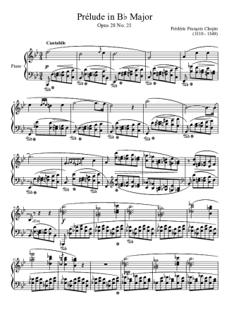 Chopin  score for Piano